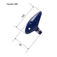 OCARINA Nueva 12 Agujeros Alto C Cerámica Piccolo Instrumento Musical Regalo Para Niños Y Adultos Con Soporte Libro De Música Correa Para El Cuello Y Bolsa - details 5