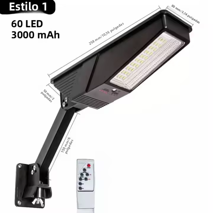 Lámpara Solar Exterior Ajustable Con Sensor De Movimiento Y Control Remoto 138LED Super Brillante Para Jardín Y Calle Solar Protección IP65 - 1