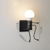 Lámpara De Pared Creativa Y Moderna Con Muñecos Nórdica De Metal Para Iluminación De Dormitorio Y Sala De Niños Y Bebés - details 4