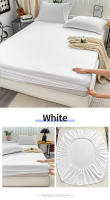 Sábana Adaptada Con Banda Elástica De Color Sólido Antideslizante Para Cama Single Double King Queen Cubierta De Matraces Ajustable - details 15