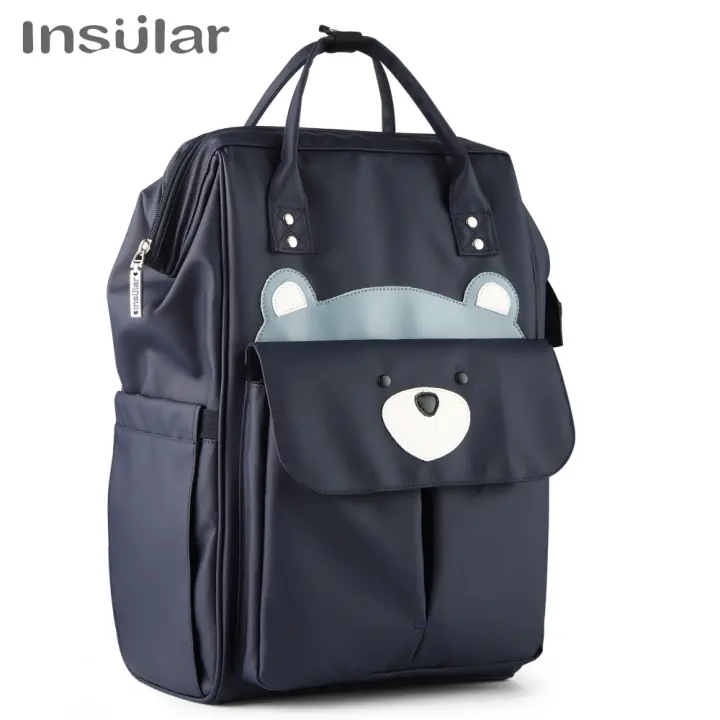 Bolsa De Diaper Impermeable Para Mamá Con Diseño Cartoon Gran Capacidad Para Viajes Bolsa De Bebé Con Estilo Mochila Para Calefacción Y Carrito De Bebé - 1
