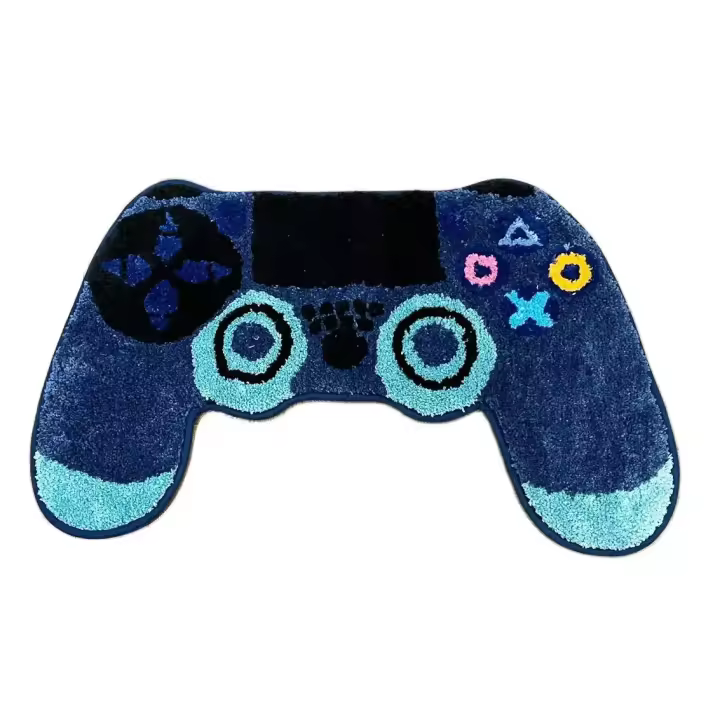  Alfombra Tufted De Gamer En Forma De Controlador Suave Y Antideslizante Para Decoración De Juegos Duradero Y Fácil De Cuidar Con Colores Vibrantes Para Niños Y Adolescentes En La Habitación - 1