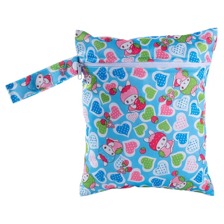 Bolsa De Diaper Para Bebé 20x25cm Impermeable PUL Para Viajes Y Exterior Con Cierre De Cremallera Mini Bolso De Mano Para Carricoche - 1