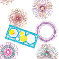 Juego De Dibujo Spirograph Con Plantillas Geométricas Y Flores Para Niños Juguete Educativo Creativo De Artesanía Y Pintura Sin Baterías Material Plástico - details 1