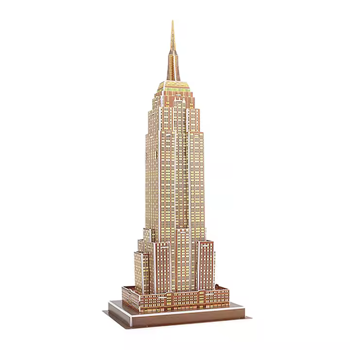 DAM. Puzle 3D de cartón del Empire State Building en Nueva York. 37 piezas. 16x12x38cm. - 1