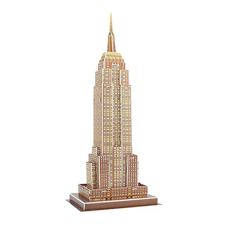 DAM. Puzle 3D de cartón del Empire State Building en Nueva York. 37 piezas. 16x12x38cm. - 1