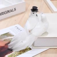 Pareja De Pájaros Simulados En Plástico Pájaros De Amor Y Paz Delfín Figura De Estilo De Paloma Para Adornos De Jardín Y Hogar - details 5
