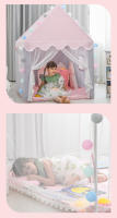 Carpa De Juguete Para Niñas Casa De Castle De Princesa Plegable Decorativa Para Habitación Interior Y Exterior Regalo De Navidad Para Niñas De 0 a 12 Años - details 11