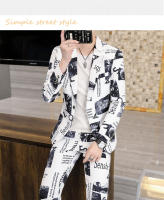 Conjunto De Traje Slim Fit Para Hombre Moda Coreana Elegante Y Casual Adecuado Para Todas Las Estaciones Cierre Simple Polyester - details 2