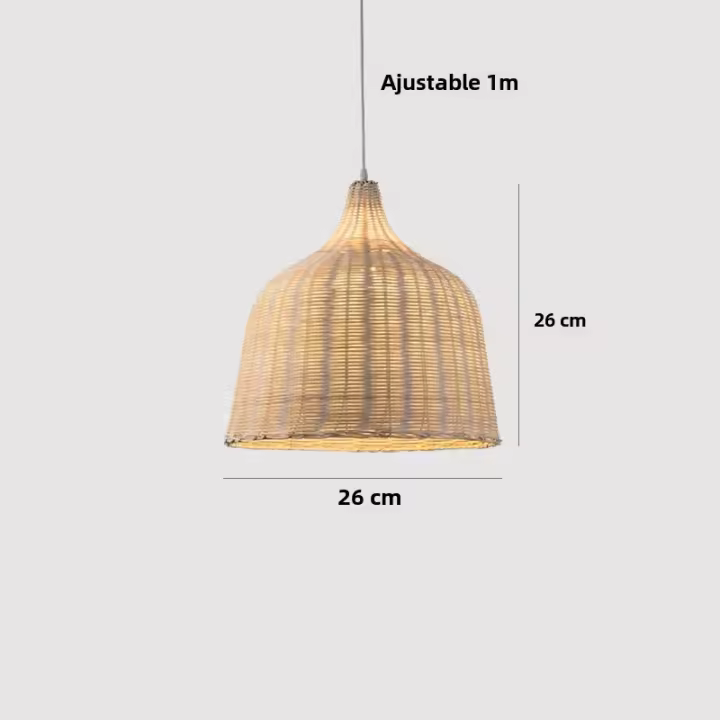 Lámpara Colgante De Bambú Estilo Chino Tejida a Mano Para Decoración De Hogar Y Restaurante 18/19/30cm Luz De Ambiente LED No Dimmable - 1