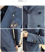 Traje De Boda Para Hombre 2025 Diseño Elegante Y Moderno De Terciopelo De Alta Calidad Doble Filo Con Chaleco Y Pantalones - details 4