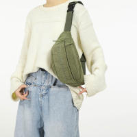 Bolsa De Cintura Para Mujer De Corduroy Con Bordado De Letras Bolso Transversal De Moda Bolso De Hombro Y Pecho - details 2