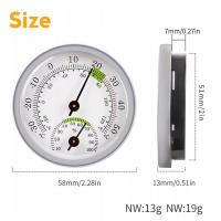 Mini Termómetro-Higrómetro Analógico Medidor De Temperatura Y Humedad Para Interior Sin Batería Diámetro 58MM Aideepen - details 2