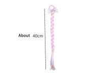 Wig De Enredos Para Niñas Rosa Elásticos De Cabello Con Borlas De Princesa Accesorios De Cabello Lindos Para Niños Cabello De Unicornio Para Bebés - details 0