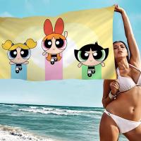 Toalla De Baño P-Power Puff-Girls Para Niñas Toalla De Playa Personalizada Toalla De Piscina Regalo De Vacaciones Toalla De Picnic Toalla De Fiesta Tamaño 30x60 Cm 50x100 Cm Absorbente Y Secado Rápido Poliéster/Celulosa De Paja - details 4