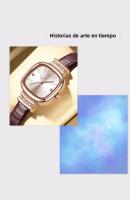 Reloj De Mujer POEDAGAR De Cuadrado Con Diamantes De Moda Calidad Superior Resistente Al Agua De Cuero Cuero Reloj De Cuarzo Elegante Para Dama - details 2