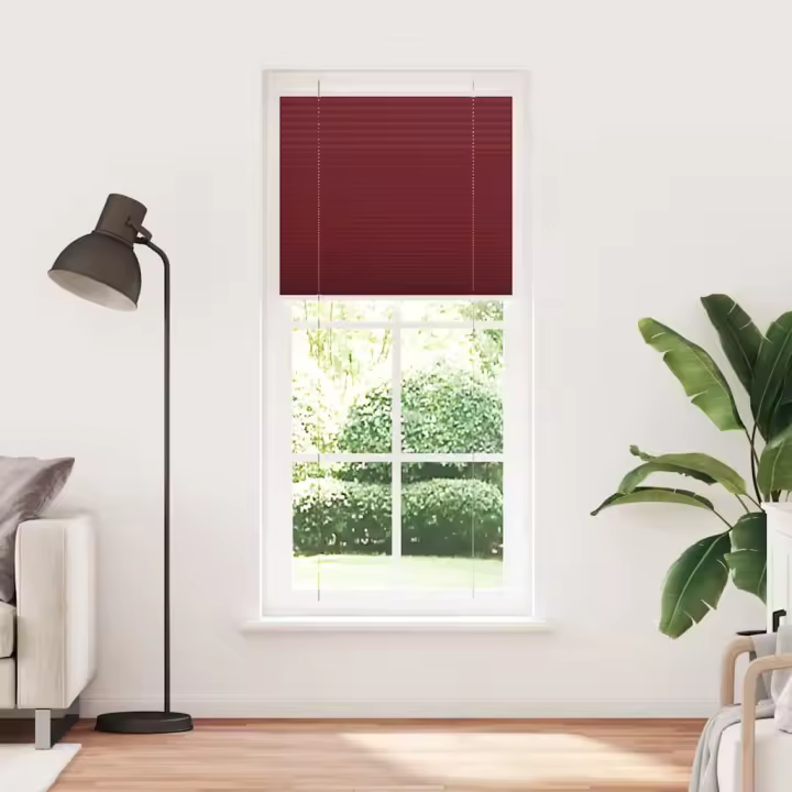 Estor Plisado rojo burdeos 85x200 cm Tela Ancho 84,4 cm - 1