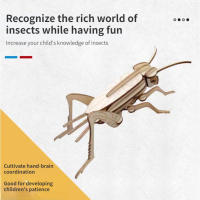 Puzzle De Madera DIY Para Niños Insectos Encantadores Buitres Libélula Mariposa Mantis Kit De Artesanía De Madera Para Jardín De Infantes - details 2