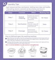 8L Portable washing machine, Camping washing machine, Mini washing machine for Washing  Clothes, Underwear(UK power) - details 4