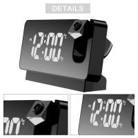 Reloj De Mesa Digital Con Proyección En Techo 180° Pantalla LED Y Temperatura Para Dormitorio Y Sala De Estar Reloj De Alarma Moderno - details 7