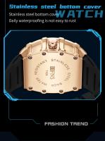 Reloj De Cuarzo Para Hombre OFNS 7105 Creativo Hueco Con Luz Nocturna Y Calendario Resistente Al Choque Y Agua Bandeja De Silicona Estilo Casual - details 18