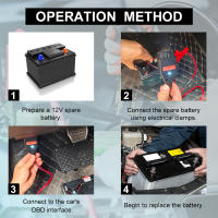 Aermotor Suministro De Energía Herramienta Conectores De Batería Protector De Memoria De Automóvil Para OBDII 2en1 Emergencia - details 8
