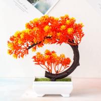 Arbolito De Bonsái Artificial En Maceta Simulación Planta Artificial Para Decoración De Escritorio Y Hogar Material Plástico - details 0