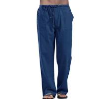 Pantalones De Lino Para Hombre Estilo Casual Con Varios Bolsillos Corte Recto Ligero De Peso Transpirable Para Primavera Otoño Verano Disponible En 5 Colores - details 5