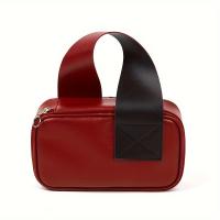 Bolsa De Maquillaje Personalizada Portátil Para Viajes Organizador De Productos De Higiene PVC Color Sólido Con Cierre De Cremallera - details 8