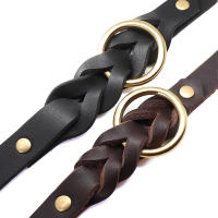 Correa Y Collar De Cuero Genuino Para Perros De Tamaño Medio a Grande Adecuado Para Aleman Shephard Accesorios Para Mascotas Resistentes Y Duraderas - details 4