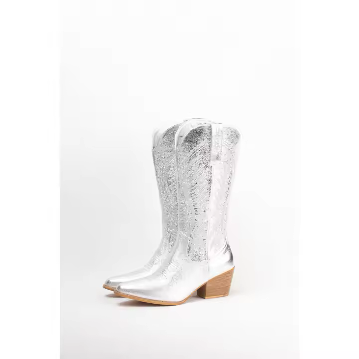Paloma Wang Botas cowboy mujer aolchadas con tacón madera - 1