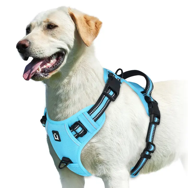 Almohadilla Suave Ajustable Y No Deslizante Para Perro Harnés De Cuello Con Manija De Control Fácil Para Adultos Todas Las Estaciones - 1