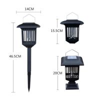Solar Mosquito Killer Lamp, Portable Hanging Anti-Mosquito Insect Killer Lamp Outdoor Waterproof Solar Garden Light, Suitable for Outdoor Camping, Hiking, Fishing, - details 0