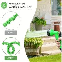 Manguera de jardín, tubería de agua de manguera, manguera de agua equipada con pistola de agua, manguera de agua flexible con boquillas de 7 funciones for iluminación exterior. - details 12