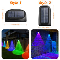 Lámpara De Pared Solar Para Jardín Con Modos RGB Blanco Cálido Luz Decorativa Impermeable Para Patio Puerta Y Cerca Exterior - details 5