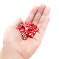 50Pcs Dados De Acrílico Blancos/Negros/Rojos Juego De Entretenimiento Y Bebida Tablero Decisor Plástico Juego De Dados Para Videojuegos - details 0
