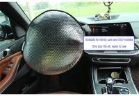 Parasol Para Coche Plegable De Aluminio Anti-UV Protección Solar Para Parabrisas Y Volante De Cuña Plateado Accesorios De Coche - details 0