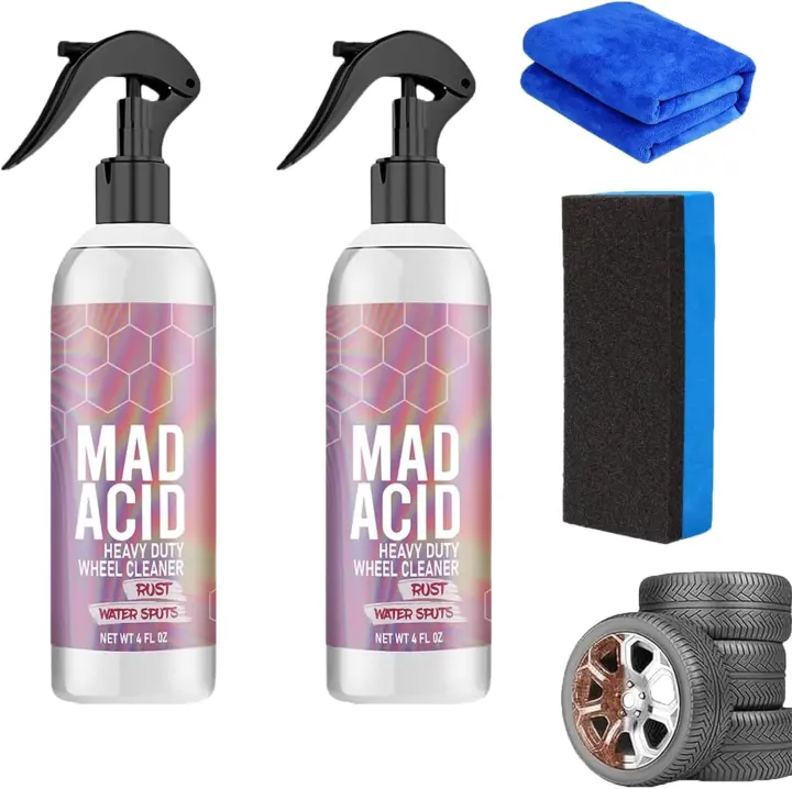 Limpiador de vidrios Mad Acid, limpiador de ducha Mad Acid para muebles, quitamanchas de agua, limpiador de vidrios para baño, puertas de ducha, lavabos y azulejos de cerámica (2 unidades) - 1