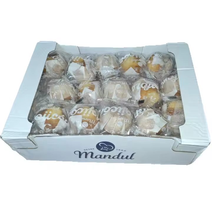 Magdalena Mojicon Mandul – Caja 1,8 kg (30 unidades x 60 g) Empaque Individual 1×1 – Magdalenas Tradicionales, Suaves y Esponjosas, Perfectas para Desayuno y Merienda - 1