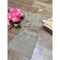✨ SET CROCHET BOHEMIO – TOP + FALDA EN COLOR NATURAL, LOOK VERANIEGO IDEAL - details 1