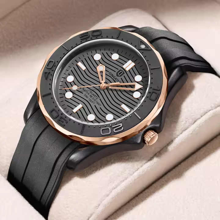 Reloj Deportivo Para Hombre De Marca Luminoso Y Resistente Al Agua Con Correa De Silicona Reloj Militar De Moda Cuatro Dígitos Calibre Japonés - 1