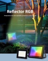 Spotlight LED Inteligente RGB MARPOU 220V Con Control De Voz Y Luz Ajustable De 30W 50W 100W Iluminación Exterior Tuya - details 1