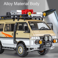 Modelo De Coche Mitsubishi Delica 1:24 RV De Camping Con Luz Y Música Vehículo Off-Road a Escala Puertas Abiertas Regalo De Navidad Para Niños Mayores De 14 Años Metal - details 7