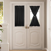 Cortinas De Puerta Negras Aislantes Térmicas Para Cocina Con Encaje Moderno Estilo Cortinas De Ventana Panel Rod Pocket - details 16