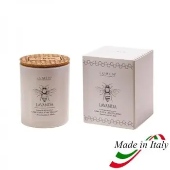 Vela de Cera de Abejas y vegetales 200 ml-Lavanda (Bacalao). NA200LAV - 1