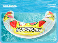 Nuevo inflable transfronterizo de PVC con lentejuelas en el agua, círculo de mentira con gradiente, engrosado en forma de luna, círculo flotante para axilas de adultos - details 10