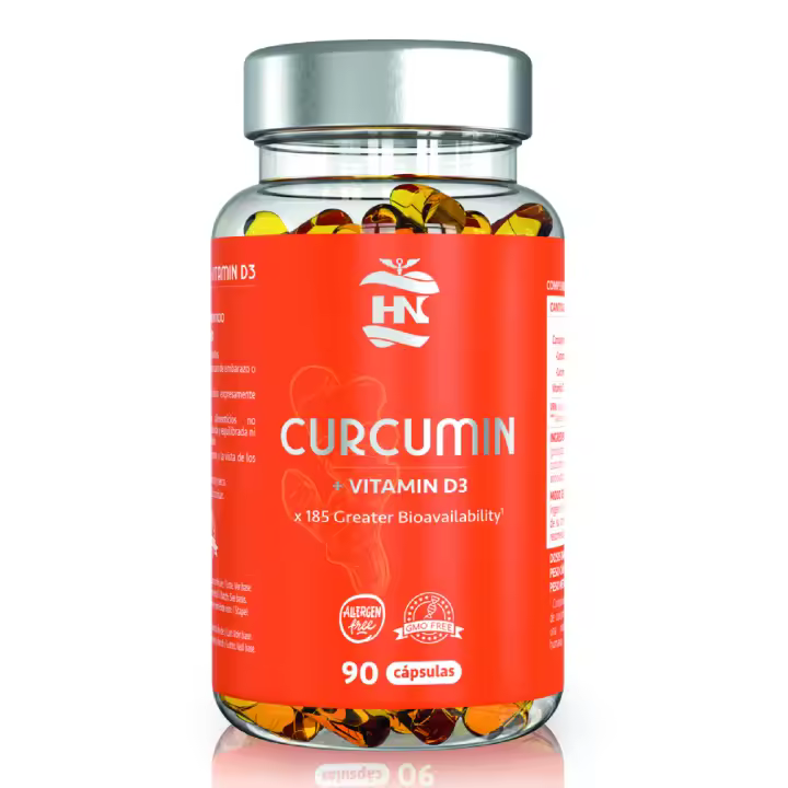 HN Healthy Nutrition Curcuma liquida en capsulas liposomada, 90 capsulas, Antiinflamatorio natural x185 + biodisponible que la curcuma curcumina con jengibre y pimienta negra, Aceite Tumeric de absorcion inmediata - 1