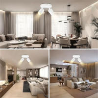 Luces De Techo LED Rotativas GU10 Con 2 Bombillas Incluidas Spots Modernos Negros Para Iluminación Directa Y Decorativa - details 1