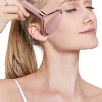 Rodillo Masajeador de Cuarzo Rosa. Alivia la tensión de la cara y aumenta la circulación. PumarShop Cinnia Natura - details 0