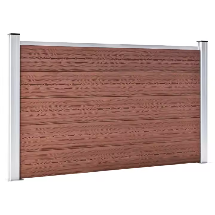 vidaXL Panel de valla WPC 180x105 cm Color Marrón,  Gris,  Negro y mas Perfecta para plantas y animales, múltiples usos malla para ventilación, seguridad, ventana, jardín - 1